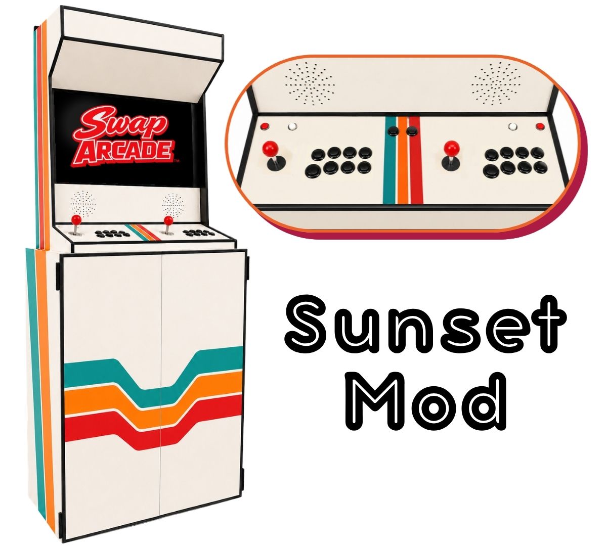 Swap Arcade Sunset Mod transforming multicade design