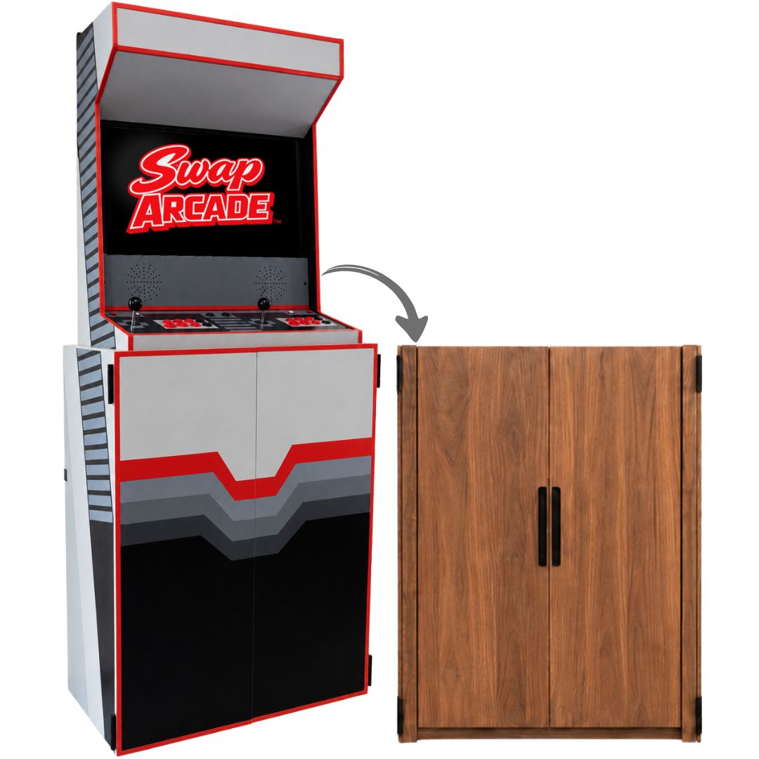Swap Arcade with Walnut cabinet finish