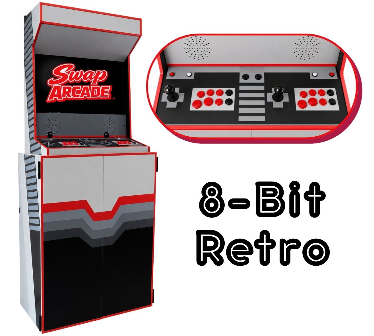 8-Bit Retro Swap Arcade design